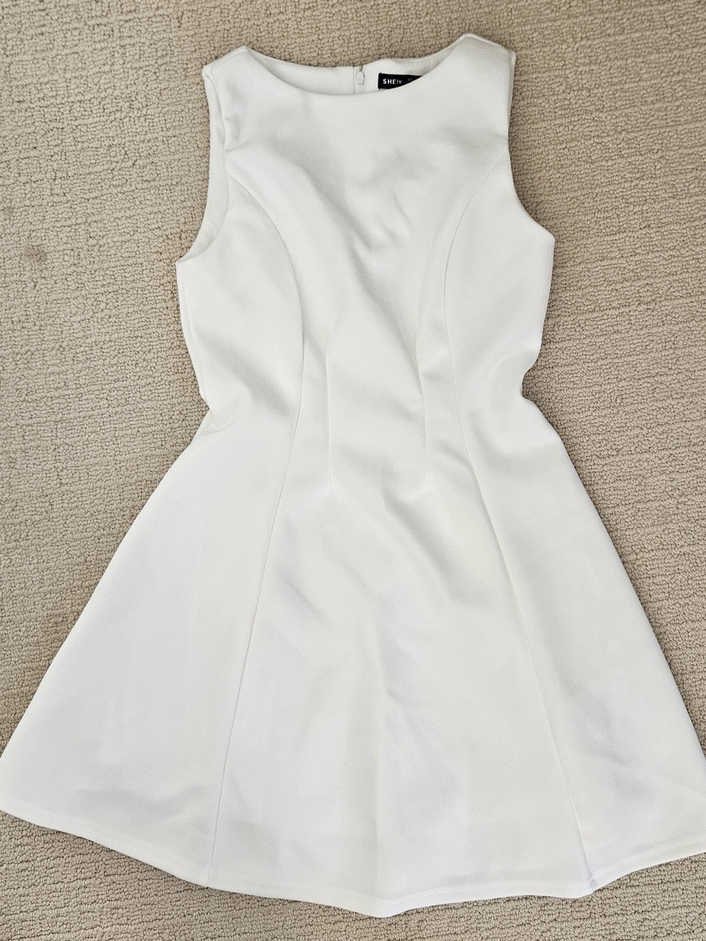 SHEIN White Fit-and-Flare Mini Dress Like New